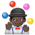 🤹🏿‍♂️ man juggling: dark skin tone display on Samsung